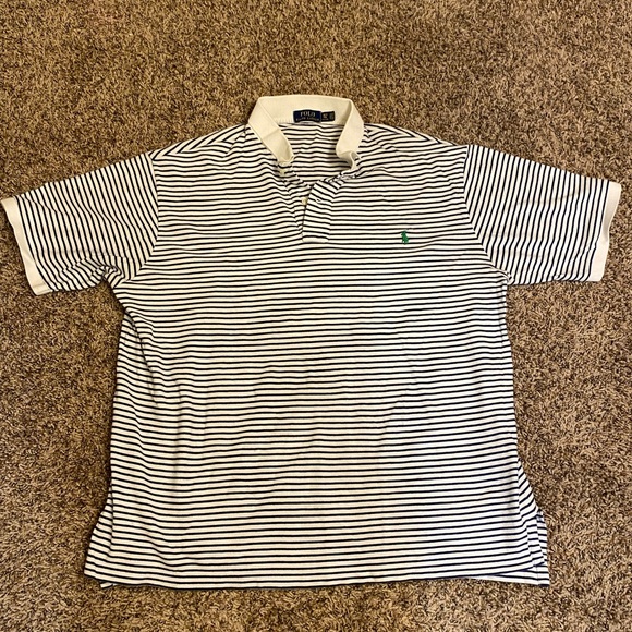 Polo by Ralph Lauren Shirts Polo Ralph Lauren Mens Xlt Polo Shirt Blue White Striped Soft